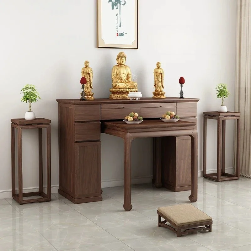 Black walnut new table incense table household Buddhist hall Gongtai Buddhist platform living room incense table Shentai