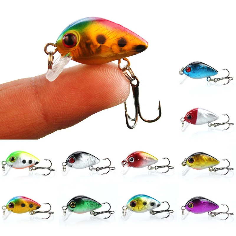 WEIHE10 teile/los Mini Crankbait Angeln Lockt 3 cm 1,5g Sinking Künstliche Harten Köder Minnow Swimbait Wobbler Karpfen Angeln Locken set – Detail 3