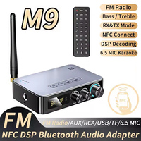 M9 Bluetooth Audio Receiver Transmitter Wireless Music Adapter 1200mAh U Disk/6.5 Mic Karaoke/Coaxial/TF Card FM Radio Players
