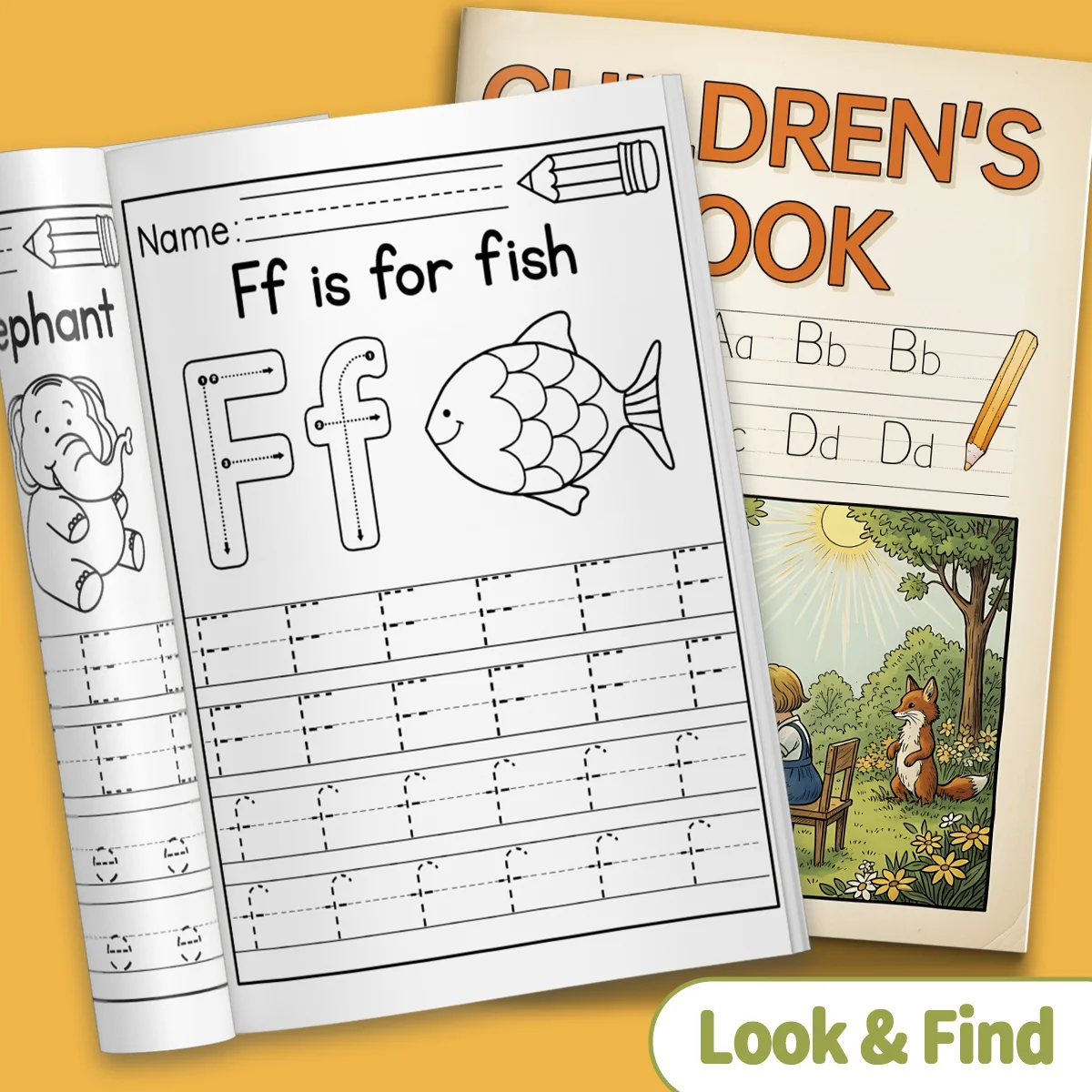 Alphabet Learning Book for Kids Workbook to Learn ABC Letters Build Vocabulary Reading Confidence and Early Writing Skills