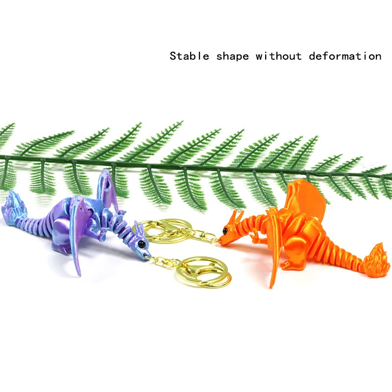 漫画アニメ火を吐くドラゴンおもちゃの置物3Dプリントおもちゃシミュレーション動物ドラゴンおもちゃ関節可動男の子ギフトキーホルダー