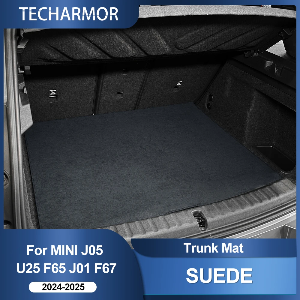 Car Rear Seat Anti kick Pad Trunk Mat For Mini Electric Cooper SE J05 U25 F66 F65 J01 2024-25 Seats Protector Cover Auto Interio