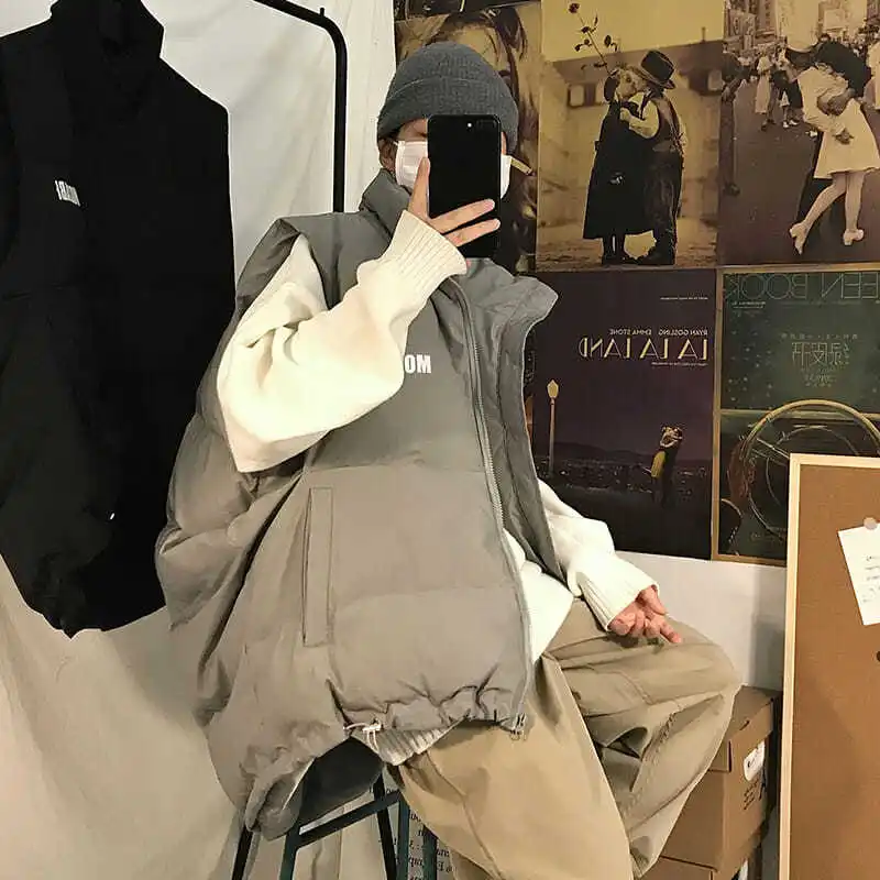 

Утепленная куртка-пуховик оверсайз (300 пу) для мужчин и женщин, осенне-зимняя, модная, свободная, универсальная, из хлопка, в стиле «хлебный пуховик»