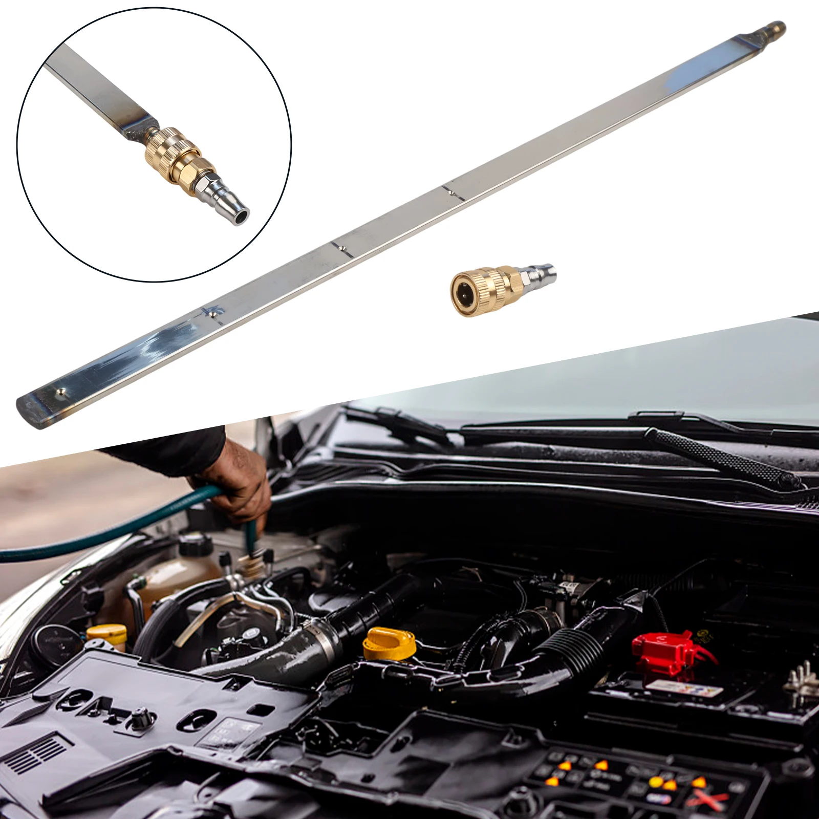 1pc Car Water Tank Cleaning Tools 60cm For Car Radiator Condenser Tools Part Pole Tracheal Quick Connect With Joint Cleaning Kit