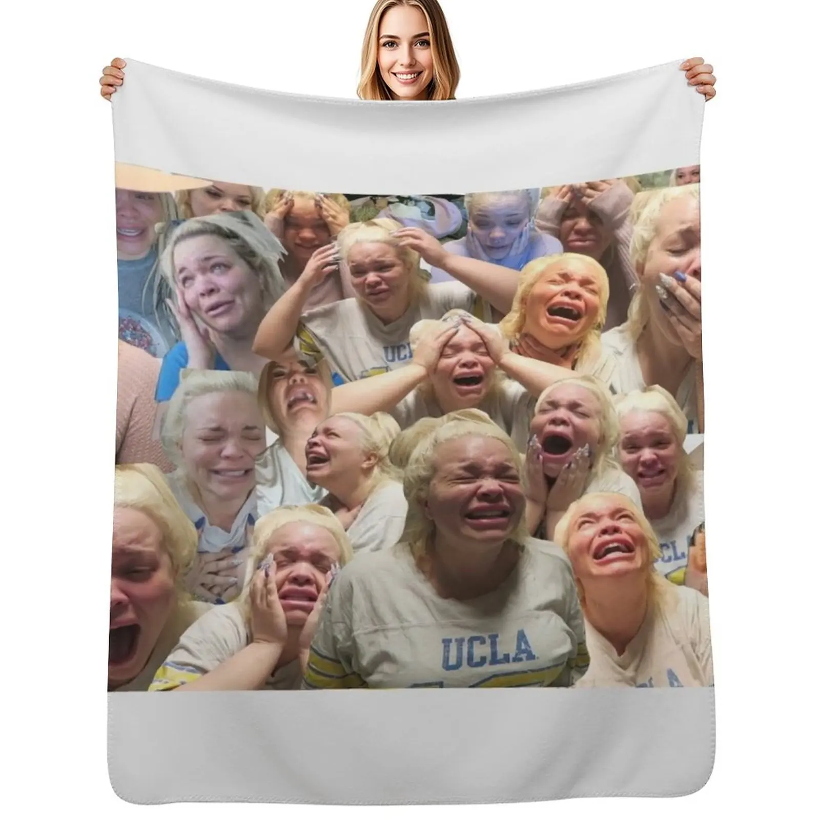 

Trisha Paytas Crying Throw Blanket Soft Bedroom Blanket for Night Sleeping