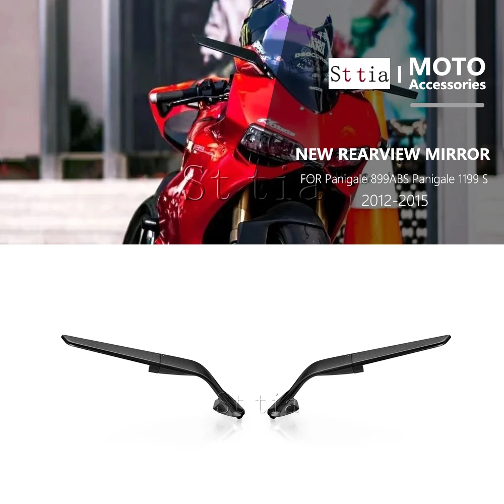 New Panigale899 ABS 1199 S Tricolore Stealth Mirrors Motorcycle Rearview For Ducati Panigale 899 Accessories Sports Winglets Kit