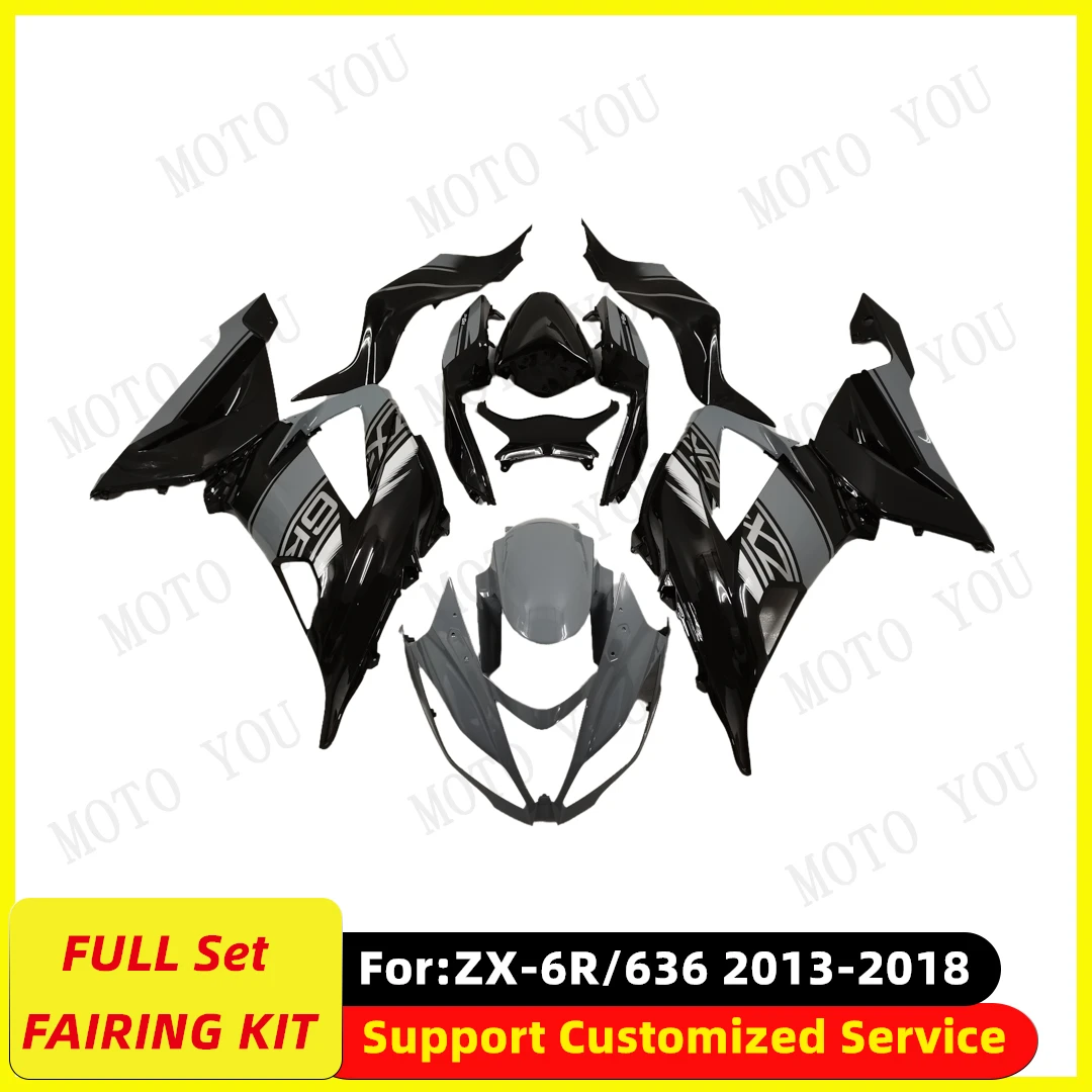 مجموعات انسيابية للدراجات النارية مناسبة لـ KAWASAKI Ninja ZX6R 636 ZX-6R 2013 2014 2015 2016 2017 2018 13 14 15 مجموعة هدايا كاملة هيكل السيارة #4