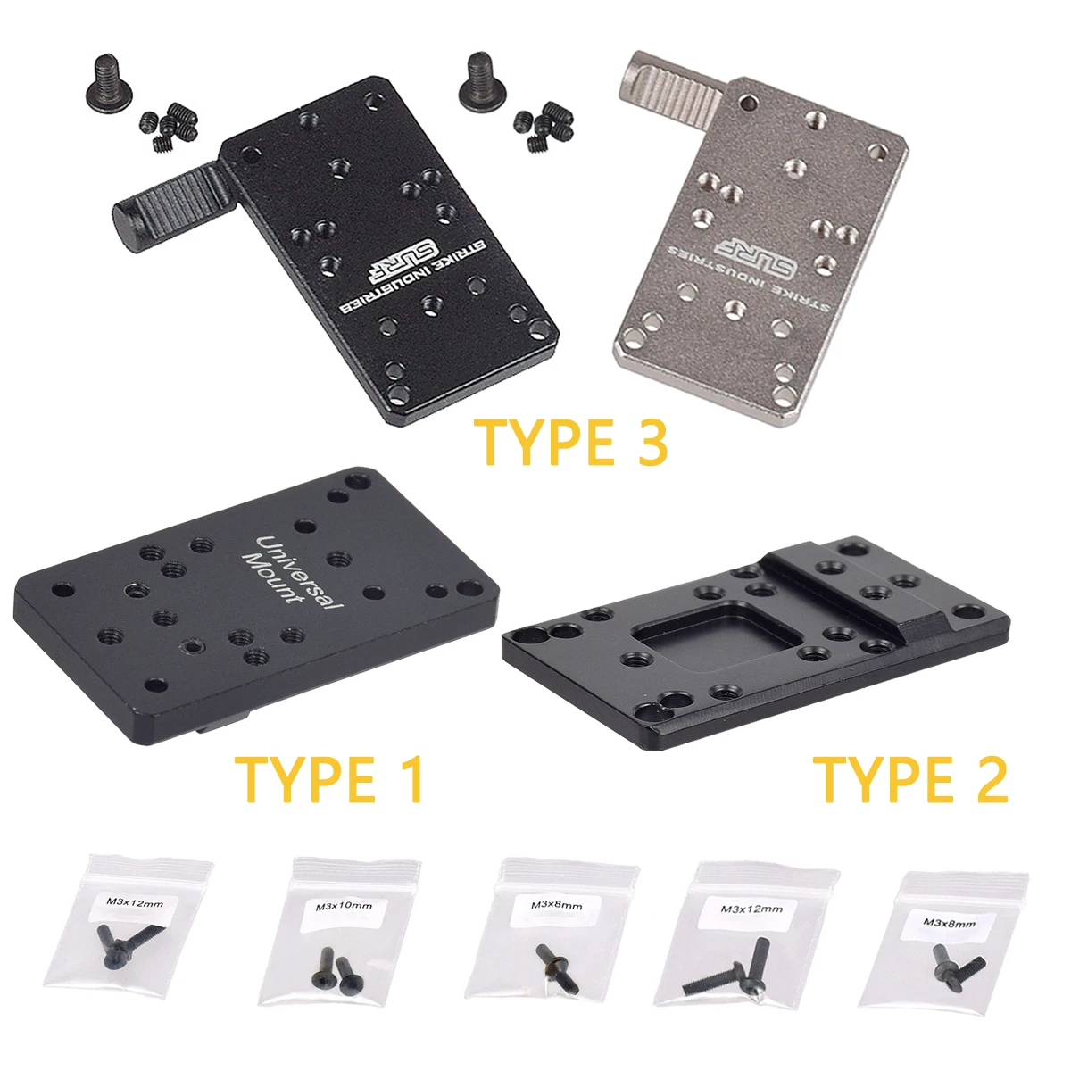 Tactical Optics Red Dot Sight Mount Base Universal Mount Plate Adapter For Glock 17 19 Rear Sight RM Scope Stent Accessories