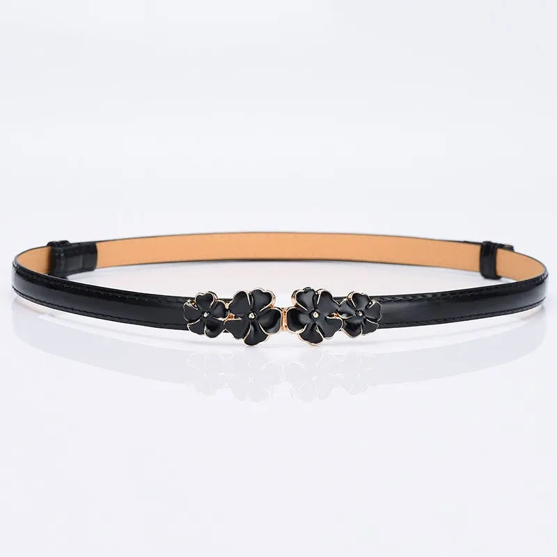 Neuer Tropföl-Pflaumenblüten-Lackleder-Gürtel für Damen, vielseitiger dekorativer kleiner Gürtel, koreanische Edition, dekorativer Kleider-Accessoire-Gürtel – Detail 8