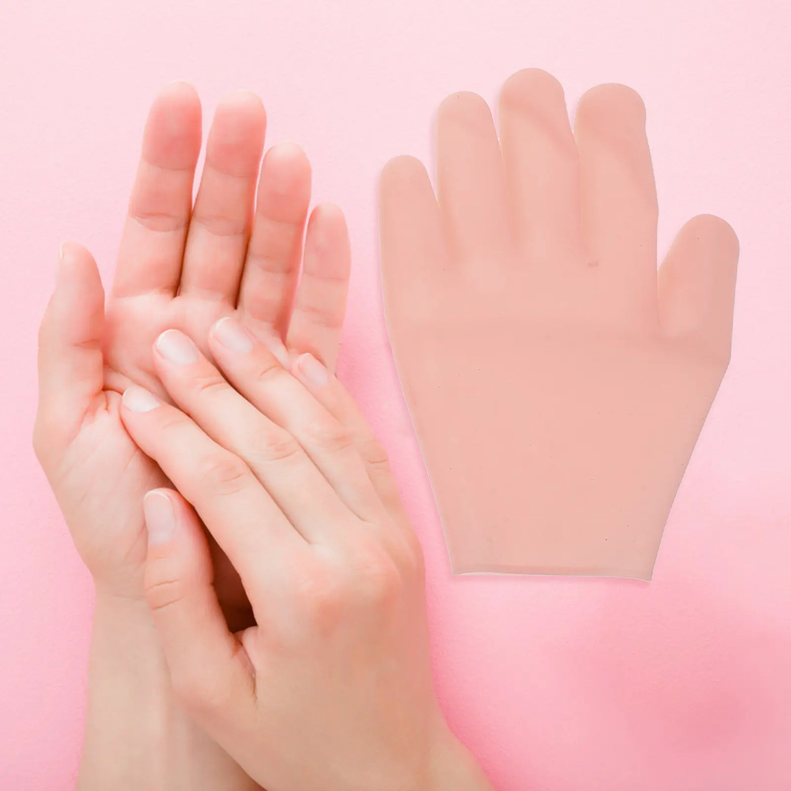 Silicone Moisturizing Gloves Socks Set Gel Spa Socks Softening Repair Dry Cracked Hands Feet Hand Moisturizer Gloves Overnight view 3