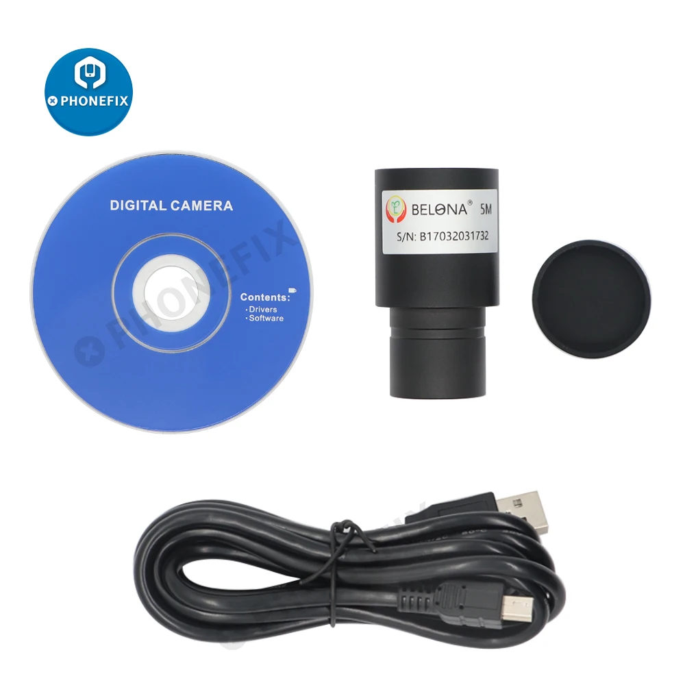 HD CMOS 2MP 5MP USB 2.0 العالمي الرقمية العدسة البيولوجية مجهر ستيريو كاميرا الإلكترونية العدسة تصاعد حجم 23.2 مللي متر