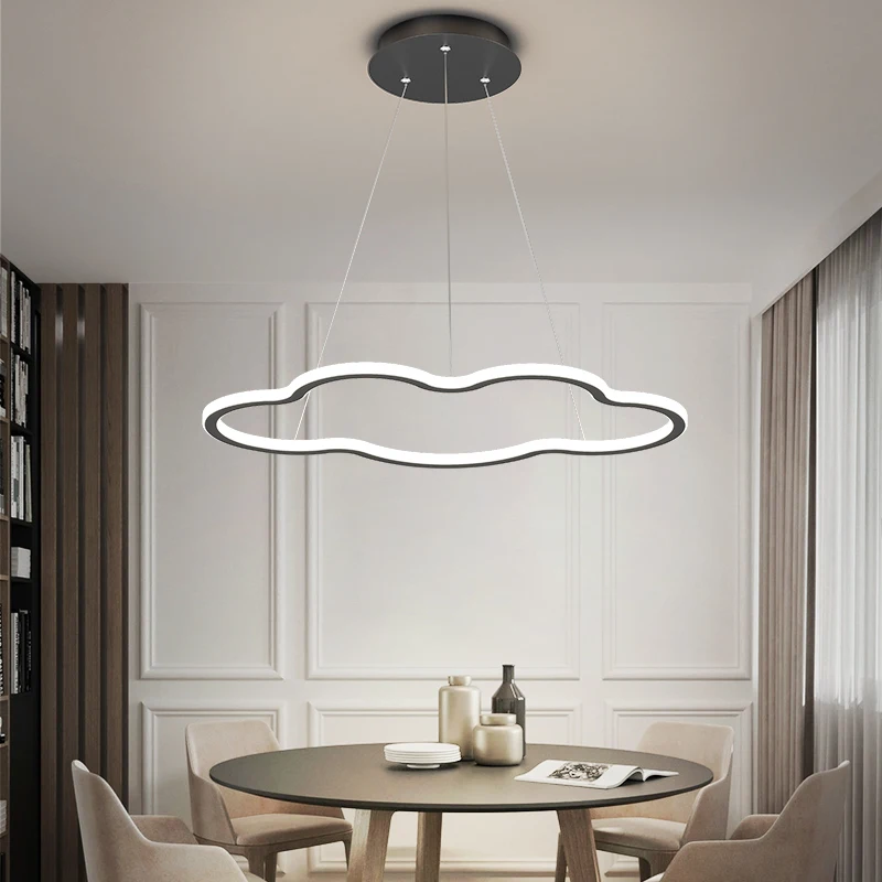 Nordic Chandelier Pendant Lamps Living Room Dining Room Study Simple Line Lights Hotel Bar Lighting Creativity Clover Restaurant