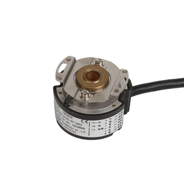 48mm 2500ppr 14-Wire Rotary Encoder 8-Pole UVW Signals Incremental Type