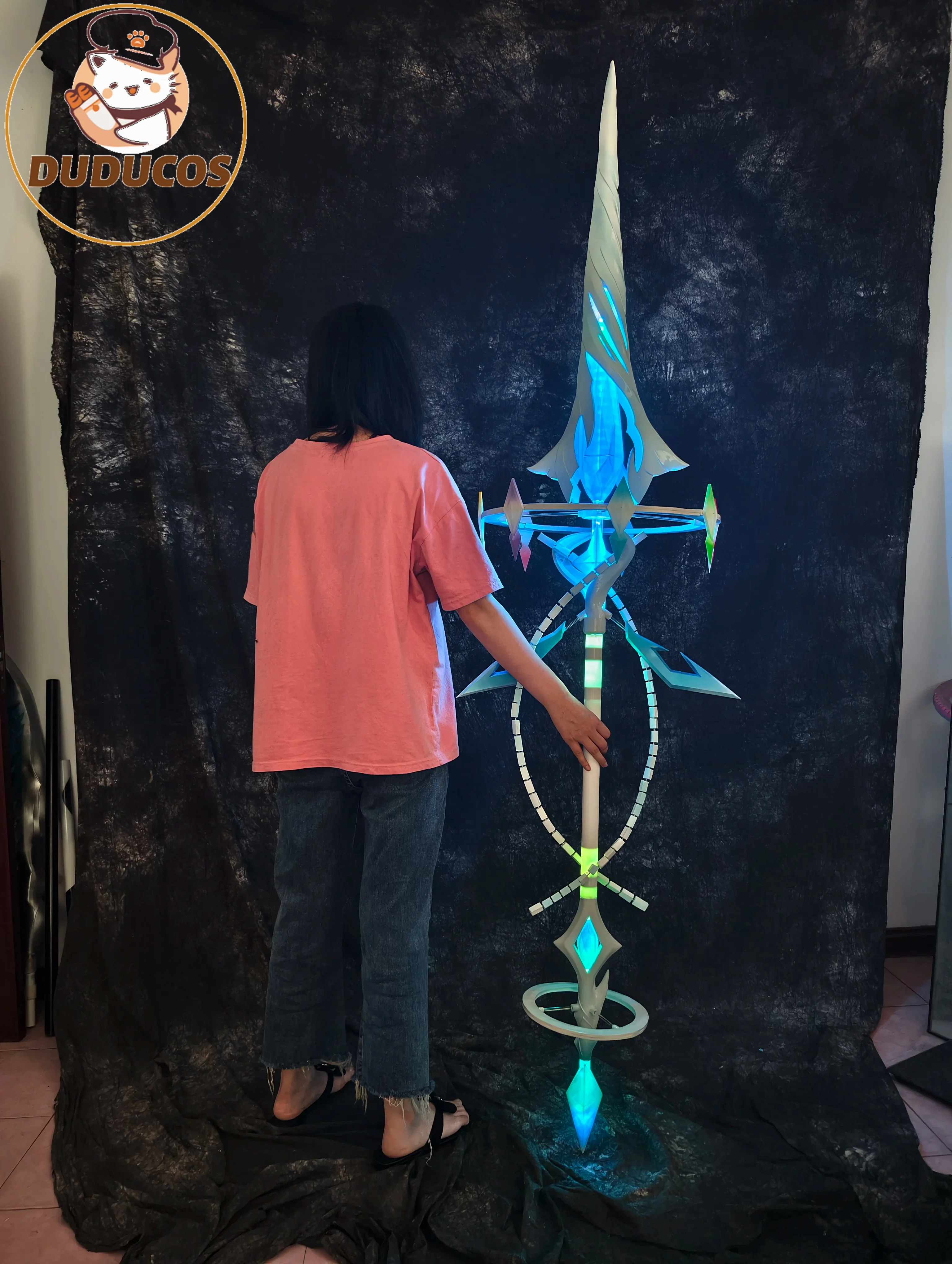 Anastasia Cos Staff Weapons The Ice Queen Hand-Held Props Game Genshin Impact Cosplay Prop Halloween Party Costume Accessories
