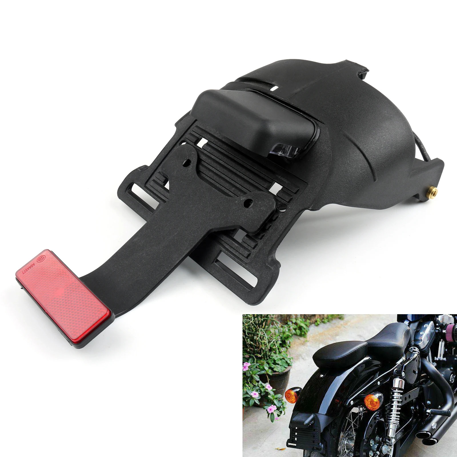 

Topteng крепление на крыло номерного знака стоп-сигнал для Sportster XL 883 1200 48 2004-2010 2011 2012 2013 2014