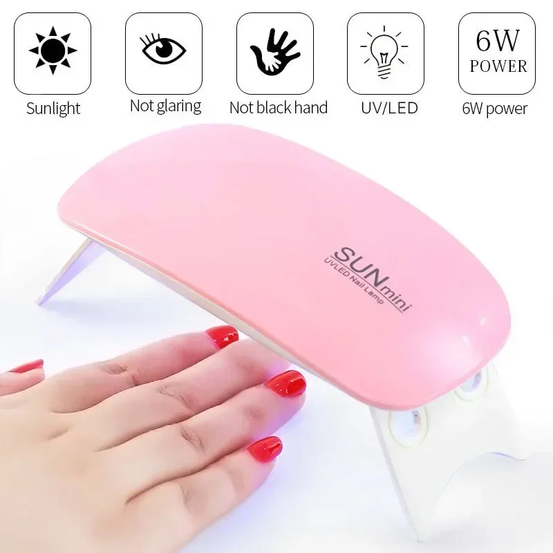 Máquina de fototerapia de uñas USB, herramienta de manicura profesional, equipo de salón, mini lámpara de secado de esmalte de uñas de gel de ratón