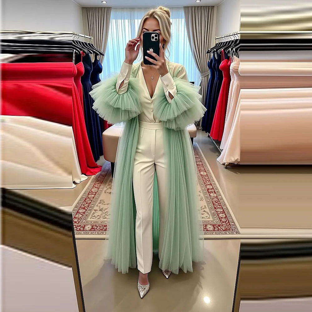 

Тюлевое длинное женское пальто с вырезами, боди, тонкий женский плащ с длинными рукавами, топ на день рождения, женская верхняя одежда, куртки