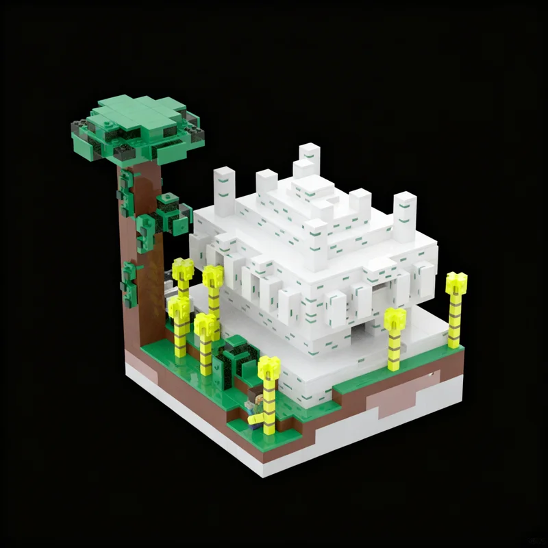 4204pcs MOC My World UCS Minifigure Scale Jungle Temple Model Building Blocks Construction Kids DIY Birthday Christmas Gift Toys