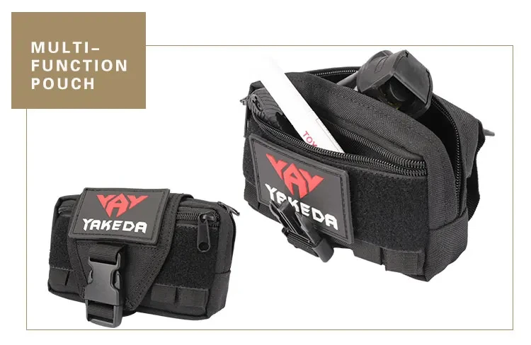 YAKEDA Taktischer Gürtel mit mehreren Taschen, verstellbare, abnehmbare Ausrüstung für taktische Missionen im Freien, militärische Polizeiausrüstung, Jagd – Detail 2