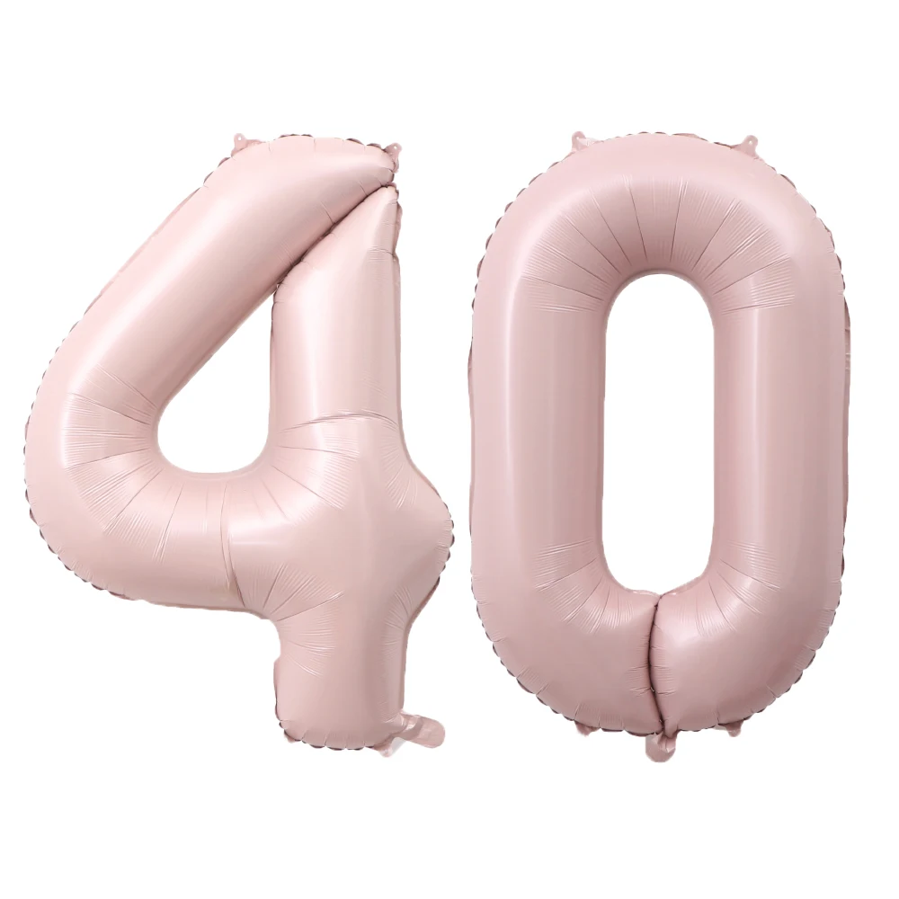 Globo Digital de papel de aluminio rosa, decoración de 40 pulgadas, número 30 40, suministros de decoración para fiesta de cumpleaños, recuerdo de cumpleaños para niñas, 2 uds.