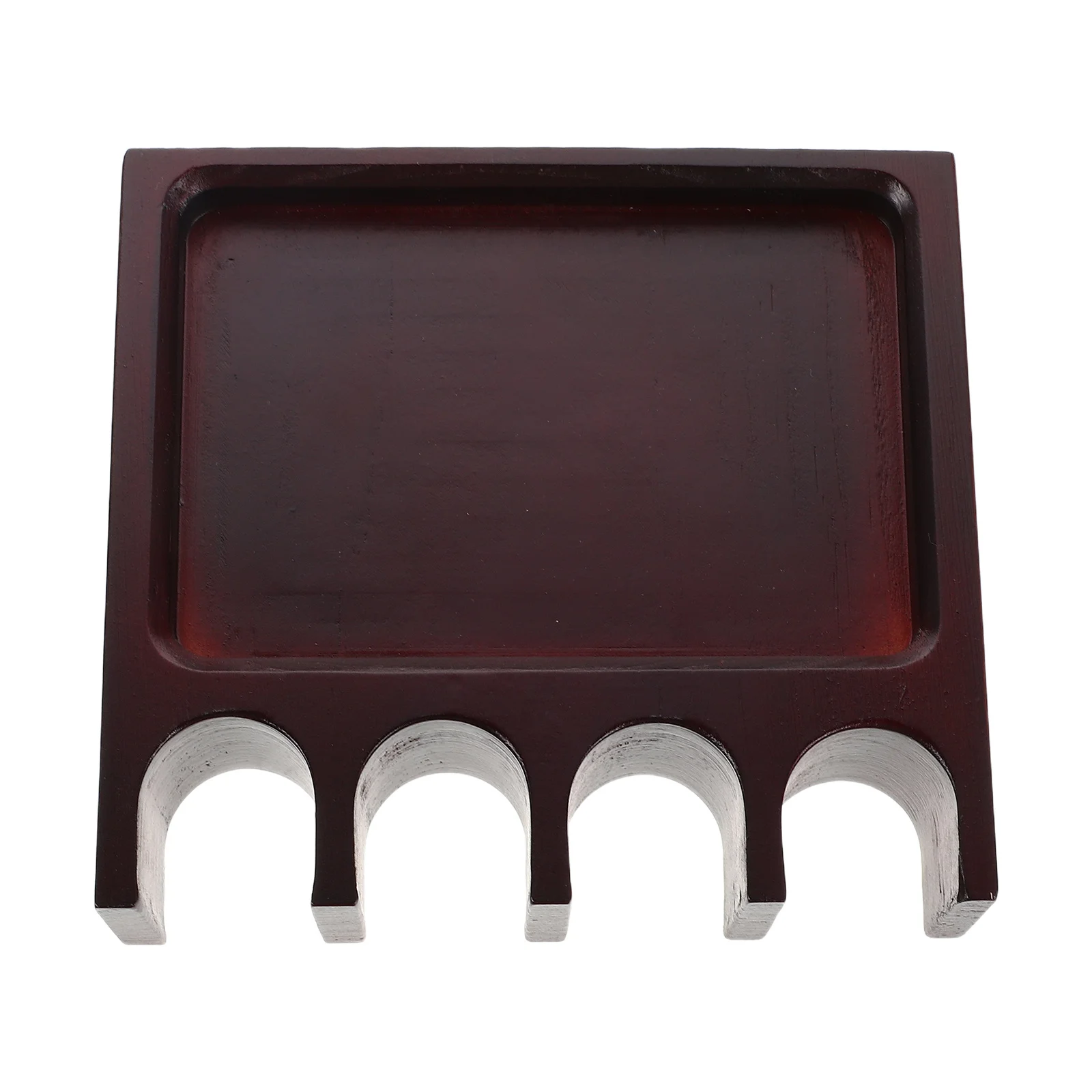 

Деревянный держатель для кия с 4 отделениями, нескользящая настольная стойка для бильярда, компактный дизайн, подходит для любой игровой комнаты или бара