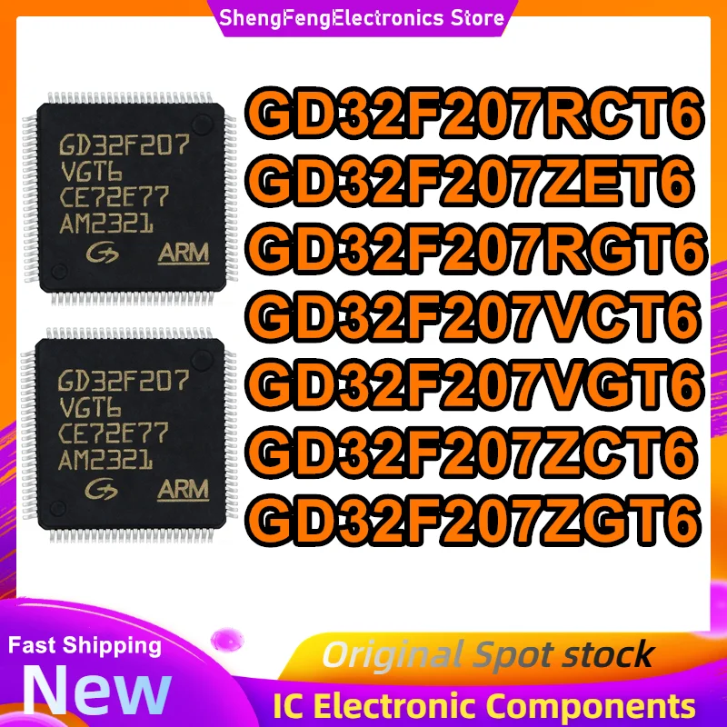 

Микросхемы GD32F207RCT6, GD32F207RGT6, GD32F207VCT6, GD32F207VGT6, GD32F207ZCT6, GD32F207ZGT6, GD32F207ZET6 — 100% новые, оригинальные, в наличии.