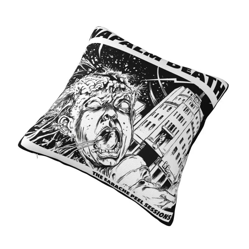 Custom Nordic Black Heavy Metal Band Napalm Death Grindcore Sofa Cushion Cover Soft Pillow Case