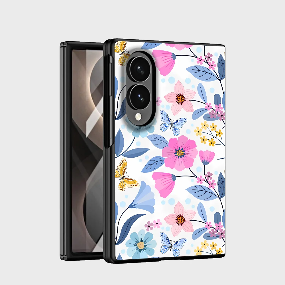 Fashion Beautiful Flower Shell Phone Case for Samsung Galaxy Z Fold 8 Z Fold8 Wide ZFold8 ZFold Wide
