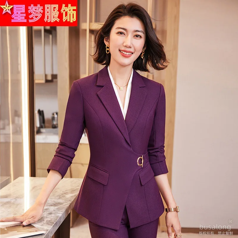 Suit Women's Fashion New Spring and Autumn 2023 Business Wear Overalls Temperament Goddess Style Slim Suit