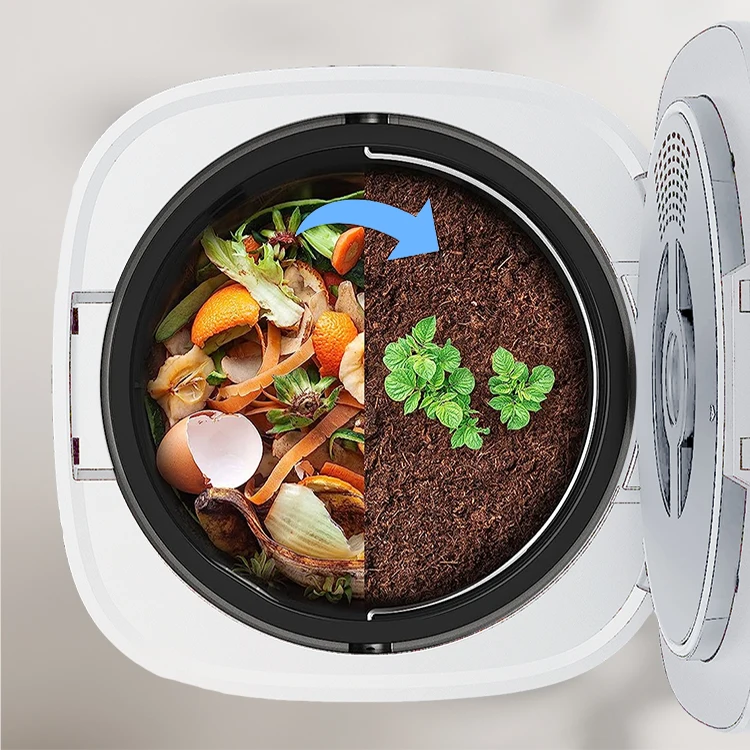 2.5H Fast Food Waste Disposer Energy Saving Food Waste Composting Machine Home Smart Kitchen Composter