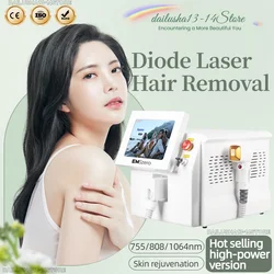 Beauty Salon 755nm 1064nm 808nm Diode Laser Hair Removal Machine Ice Platinum 3 Wavelength Permanent Painless Depilation