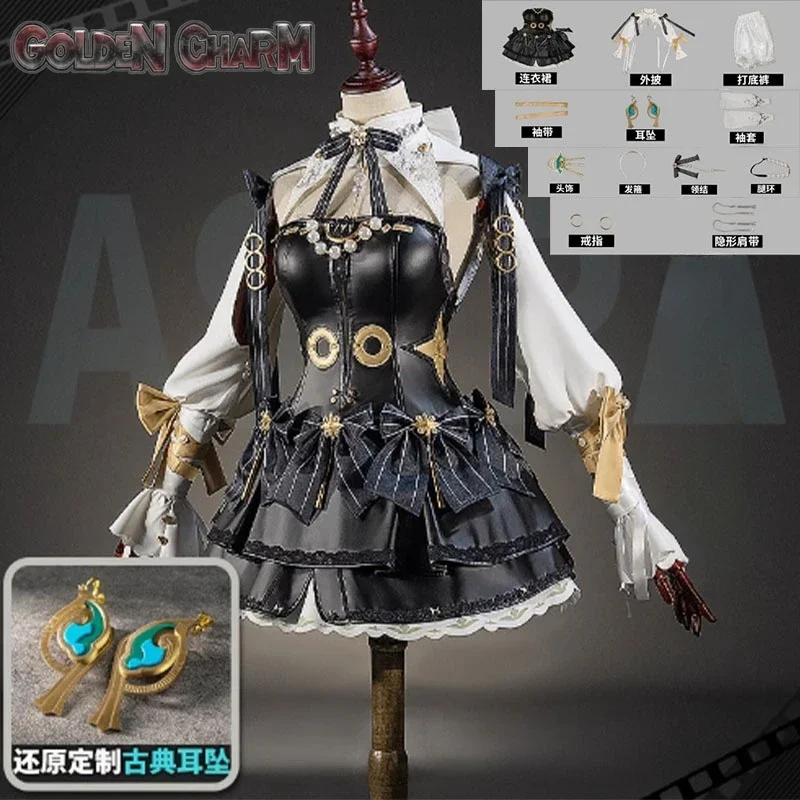 

Zenless Zone Zero Astra Yao Косплей Костюм Черное Платье Униформа Хэллоуин Карнавал Вечеринка Рождественская Игра Ролевая Одежда