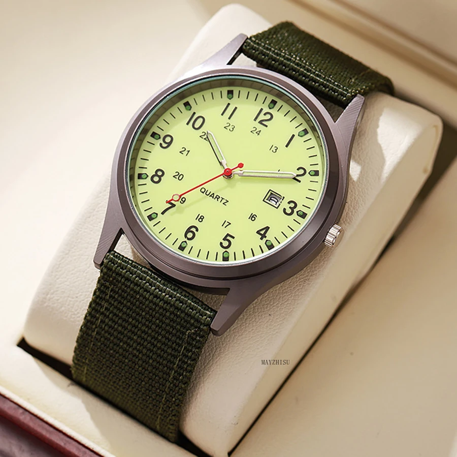 

Fashion Men's Watches Luxury Men Sports Watches Casual Military Quartz Watch Nylon Band Male Clock Wristwatches for man Teens