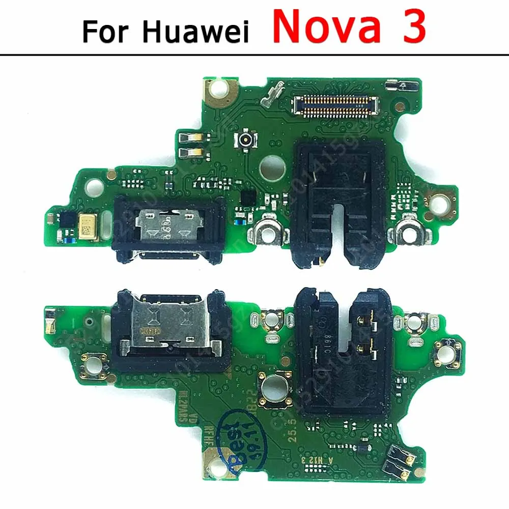 Usb Connector For Huawei Nova 3e 3i 3 2 Plus 5T 4e 4 Charge Board Charging Port Pcb Ribbon Socket Spare Parts Plate