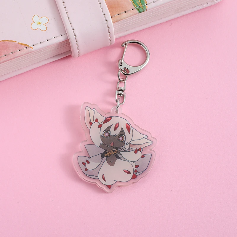 From The Abyss Anime Lilo and Stitch Pendant Keychains Holder Car Key Chain Key Ring Mobile Phone Bag Hanging Jewelry Gifts