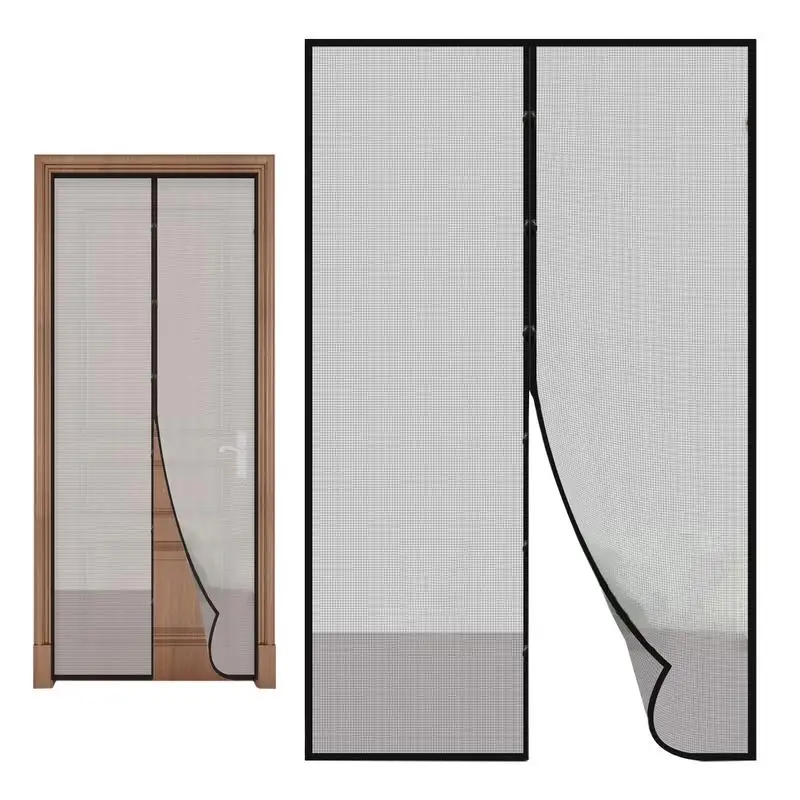 Screen Door Mesh Hands Free Screens For Doors 39.3 X 82.6 Inch Screen Door Door Magnet Screen Mesh For Entry Door Sliding Door