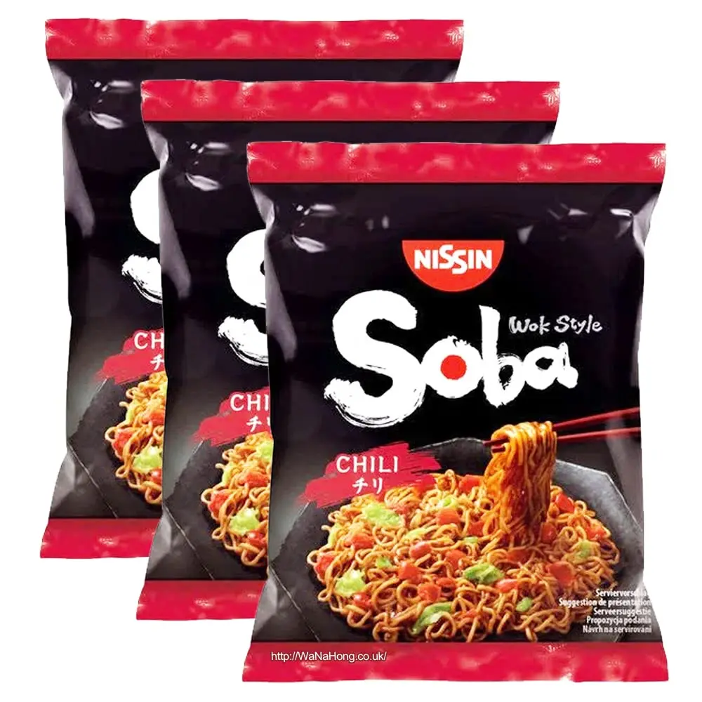 WaNaHong Nissin Soba Fideos Instantáneos Fritos Yakisoba 109g (9 Porciones)-KILLS