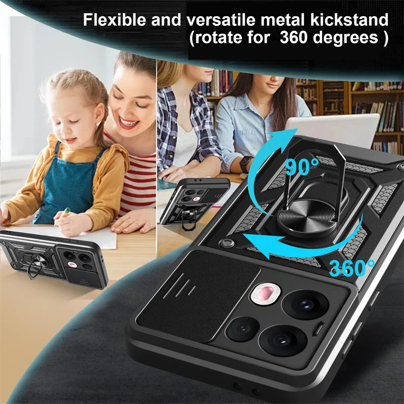 Reno13 Pro 5G Case Matel Ring Armor Phone Case For Oppo Reno 13 13Pro 5G Magnetic Stand Holder Cover On Opo Orro Reno13Pro 5G
