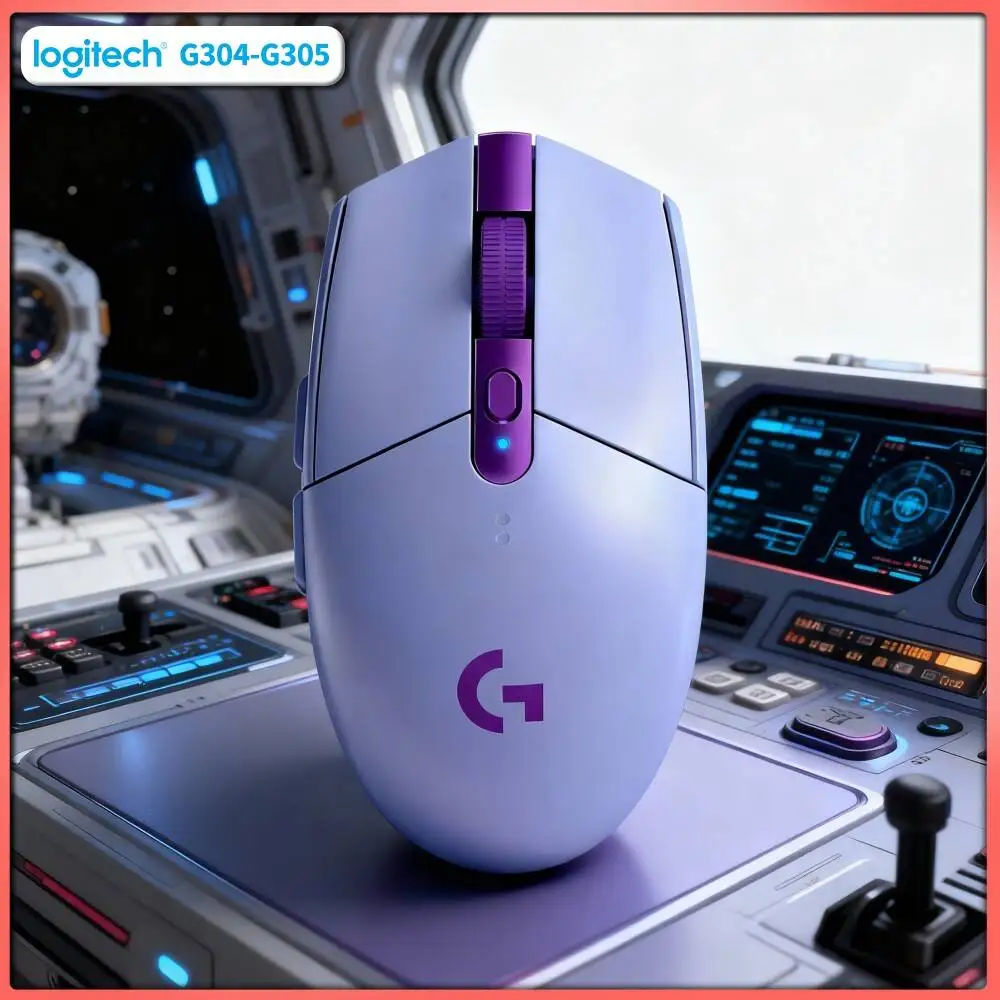 Logitech G305 LIGHTSPEED Wireless Mouse, 12000 DPI HERO, 6 Custom Buttons, 250h Battery, PC Mac Device Link Tool