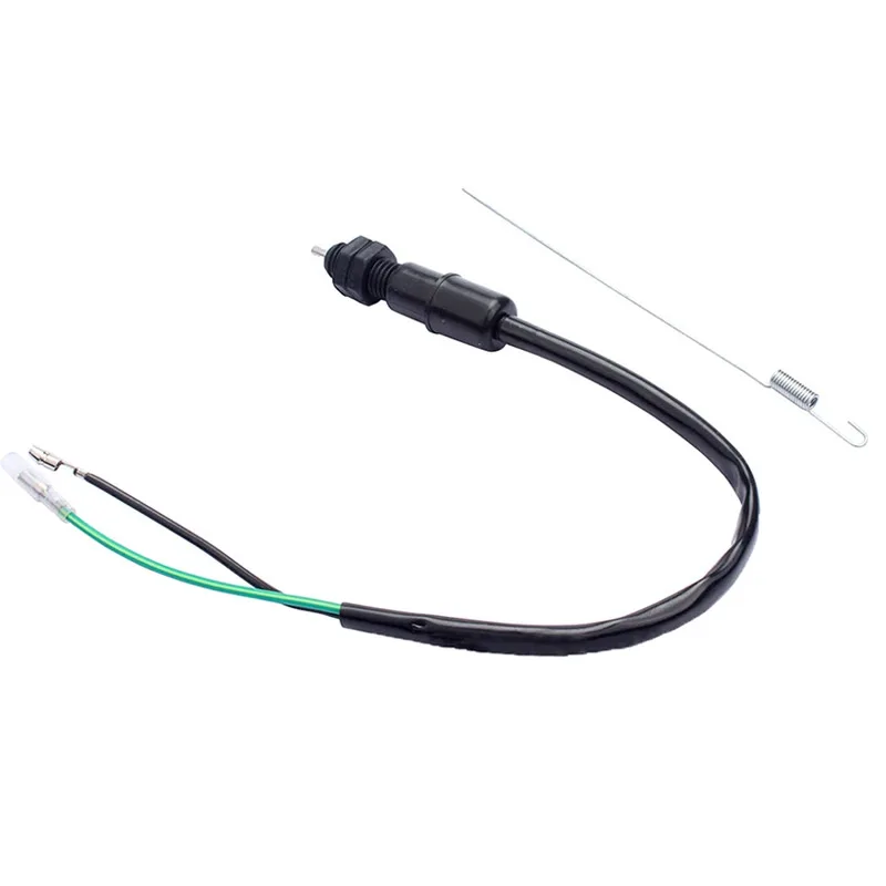 Motorcycle Rear Brake Switch Brake Light Switch Cable Wire Screw Type with Spring for Scooter Moped Motorbike ATV GO KART