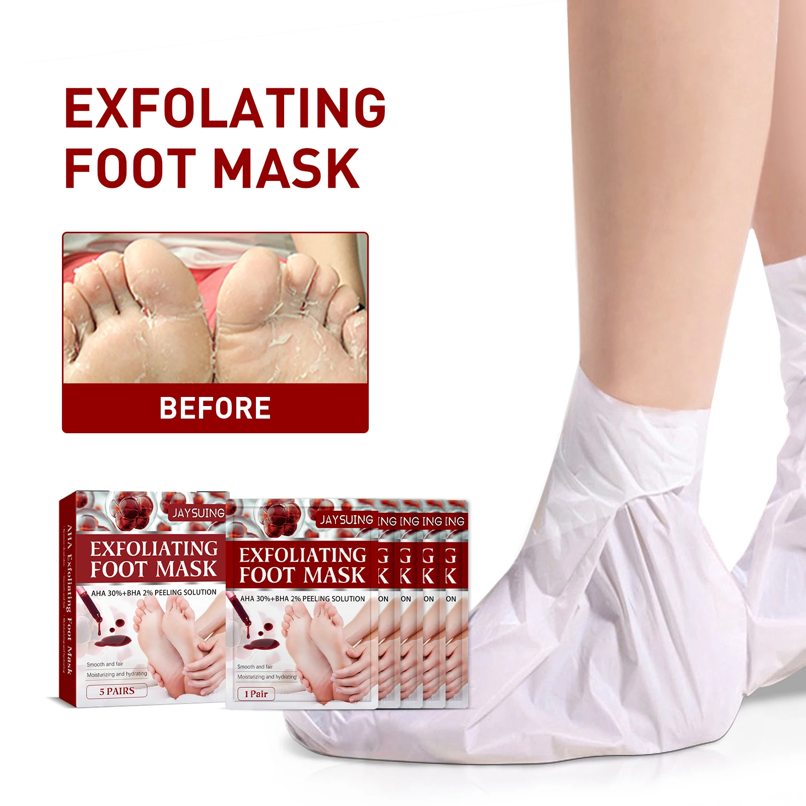 Foot Exfoliating Foot Mask Exfoliating Dead Skin Makeup Remover Foot Mask Exfoliating Foot Care Tool Moisturizing