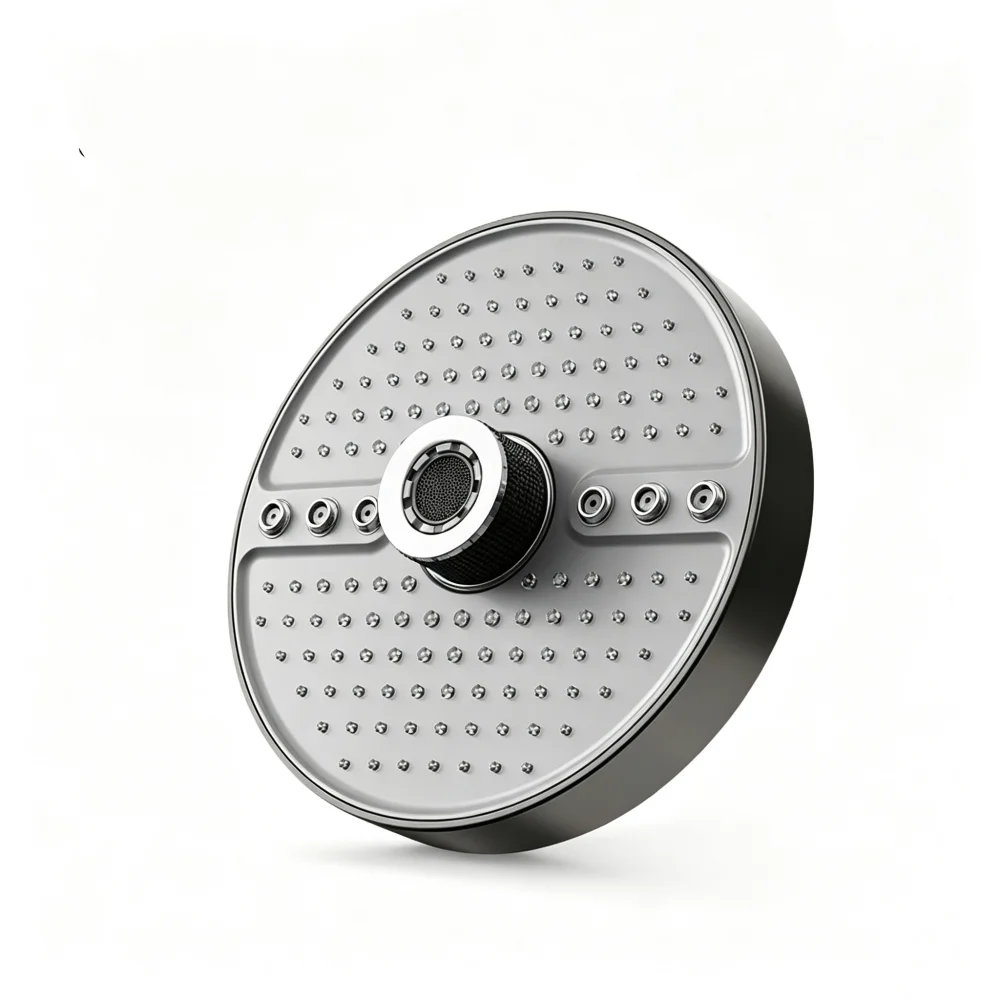 7 Inch Round 5 Spray Modes High Pressure Top Shower Head Thickened Explosion-Proof Rainfall for Hotel Home Bathroom Daily Use