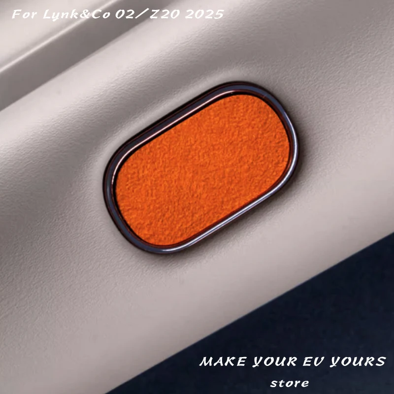 

For Lynk&Co 02/Z20 2025 Door Switch Button Suede Decorative Sticker Alcantara Interior Accessories