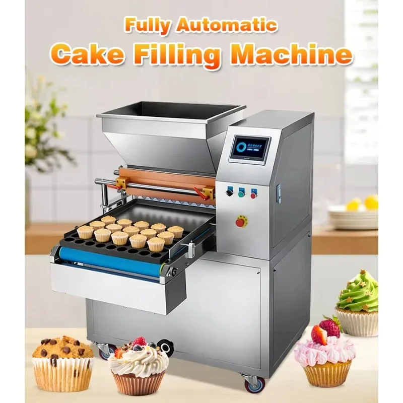 Customized Mini Automatic Cupcake Batter Filling Depositor Machine Complete Production Line For Small Bakery Shop Business