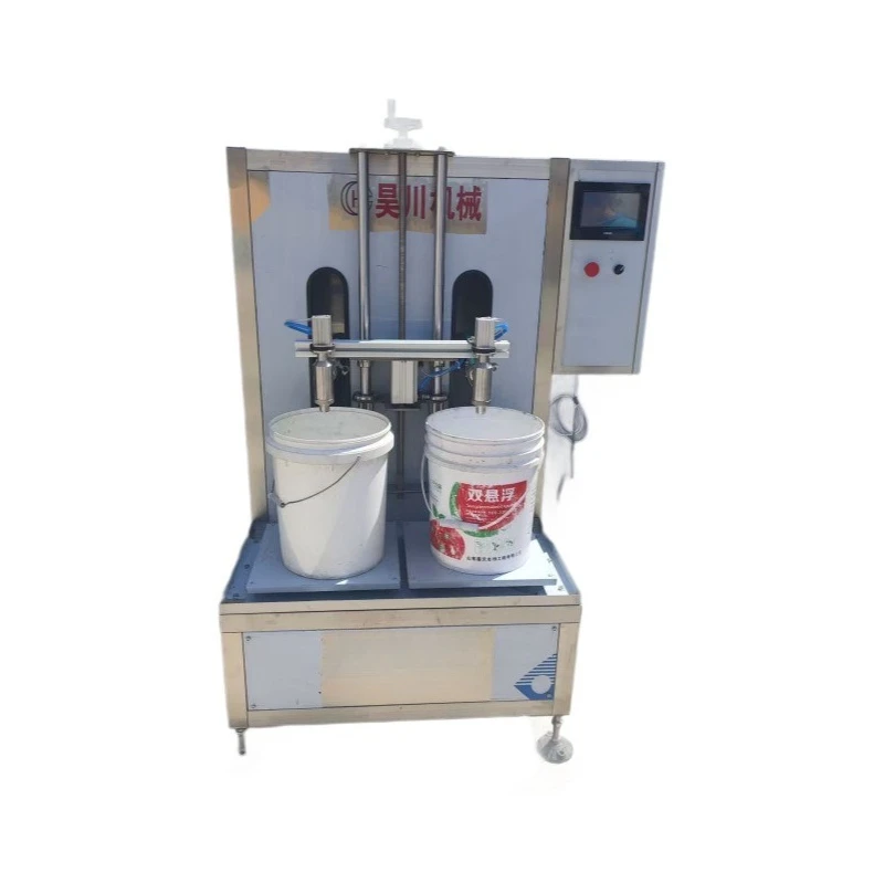 Semiautomático de más de 5 kg de aceite líquido soluble en agua salsa de fideos dulces pesaje de dos extremos