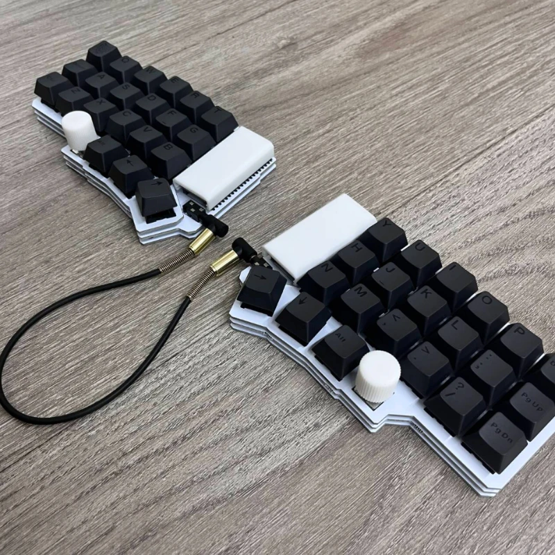 

Silakka44 Split Keyboard Customized Wired Knob Single Mode Hot Swap RP2040 Ergonomic Gaming Split Keyboard Support Qmk/Vial DIY
