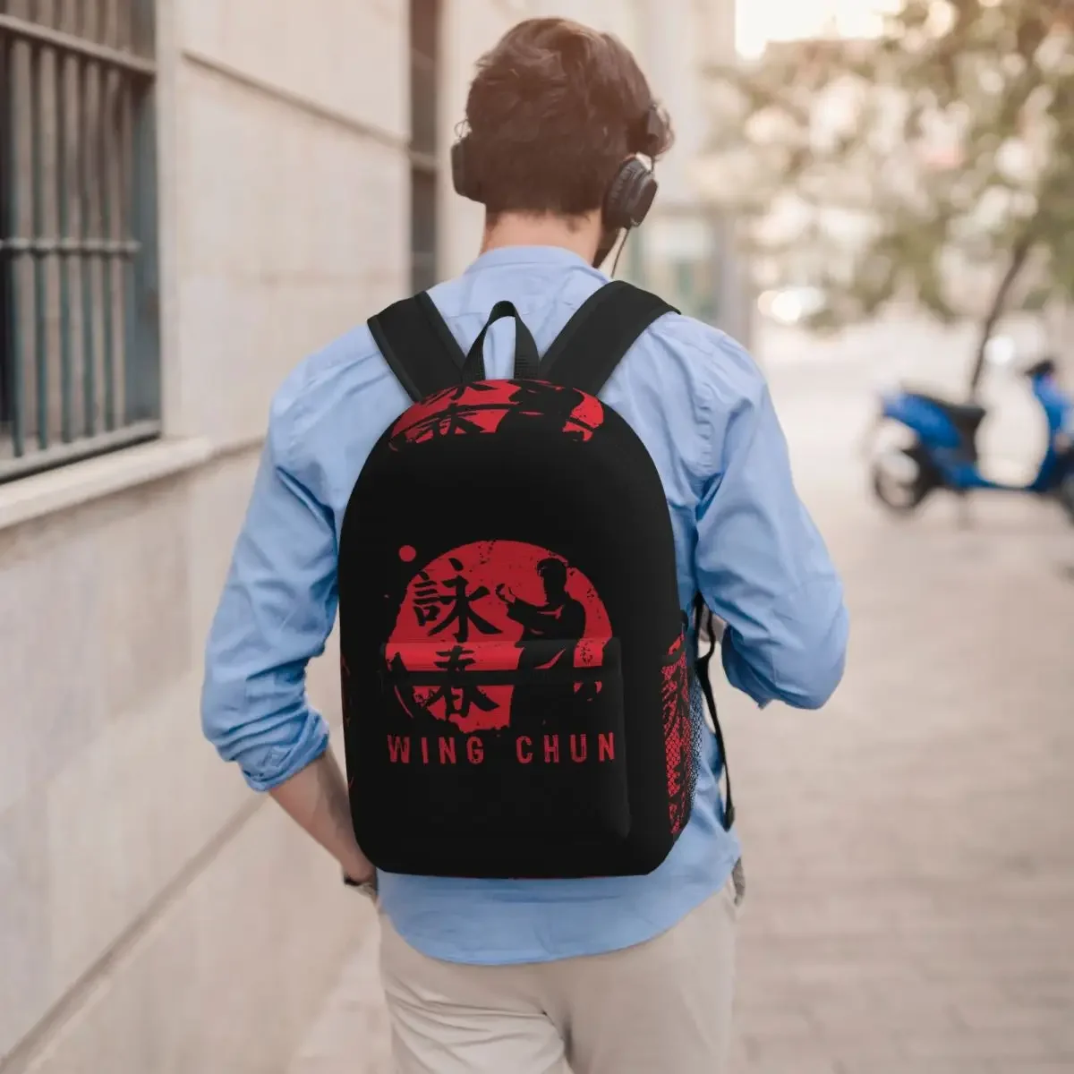 Chinese Kung Fu Tai Chi And Wing Chun Backpack Boys Girls BookBag Kids School Bag Computer Shoulder Bags for Men Women