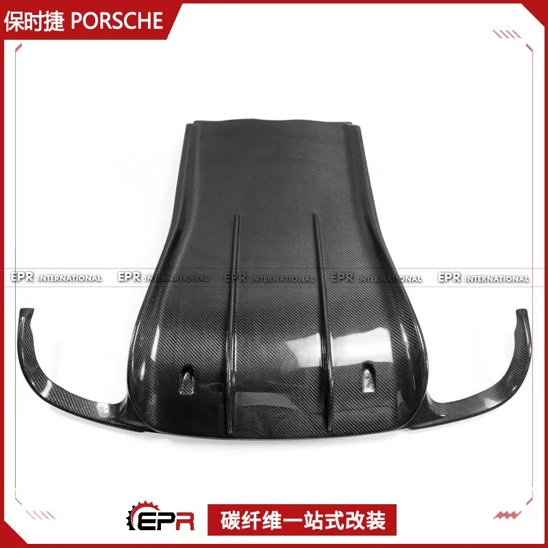 

For Porsche 911 991 Carbon Fiber Retrofit VORSTEINER rear spoiler rear lip baseplate installation