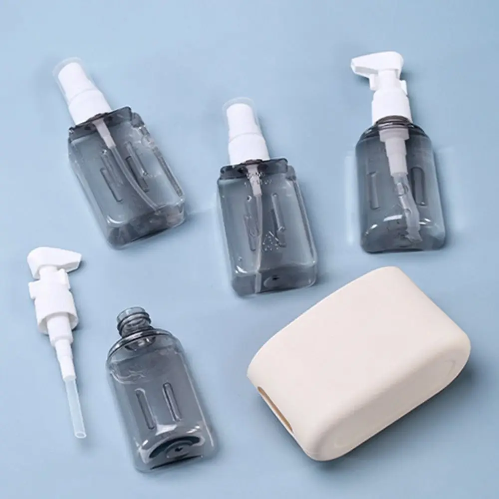 2/3/4 in 1 Travel Refillable Bottles Set Leak Proof Reusable Empty Bottle Kit 50ml Lightweight Pump Lotion Bottles Shampoo