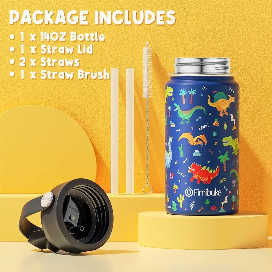 Bento Lunch Box with 4 Compartments Insulated Lunch Bag Stainless Steel Insulated Water Bottle Ice Pack Utensils Set for School